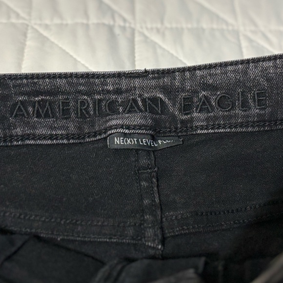 American Eagle Ne(x)t Level Flex Men’s Distressed Black Jeans Size 30x32 Slim - Picture 3 of 9